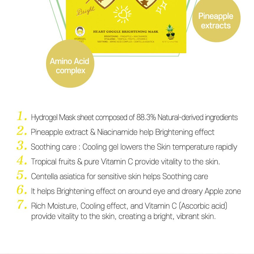 LALARECIPE Heart Goggle Brightening Mask 7g ( for eyes and cheeks) - 1 pc