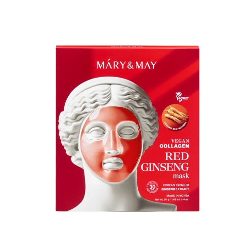 Mary & May Vegan Collagen Red Ginseng Mask Set - 4 pcs