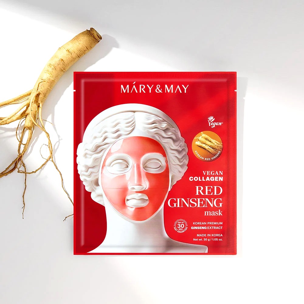 Mary & May Vegan Collagen Red Ginseng Mask - 1 pc