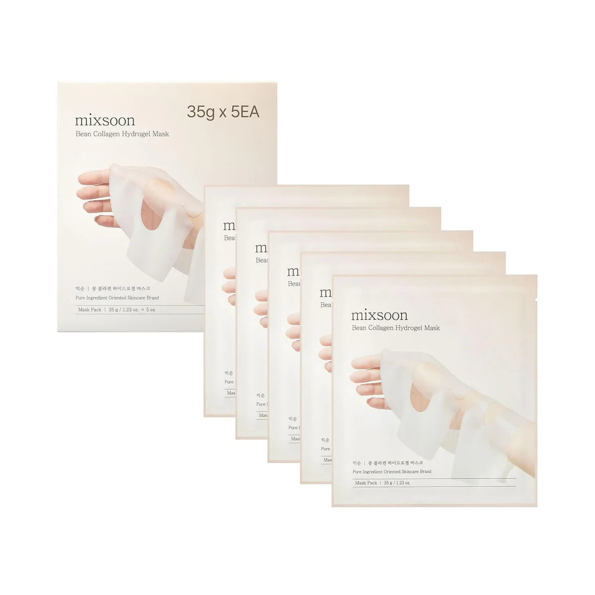 Mixsoon Bean Collagen Hydrogel Mask Box - 35g x 5