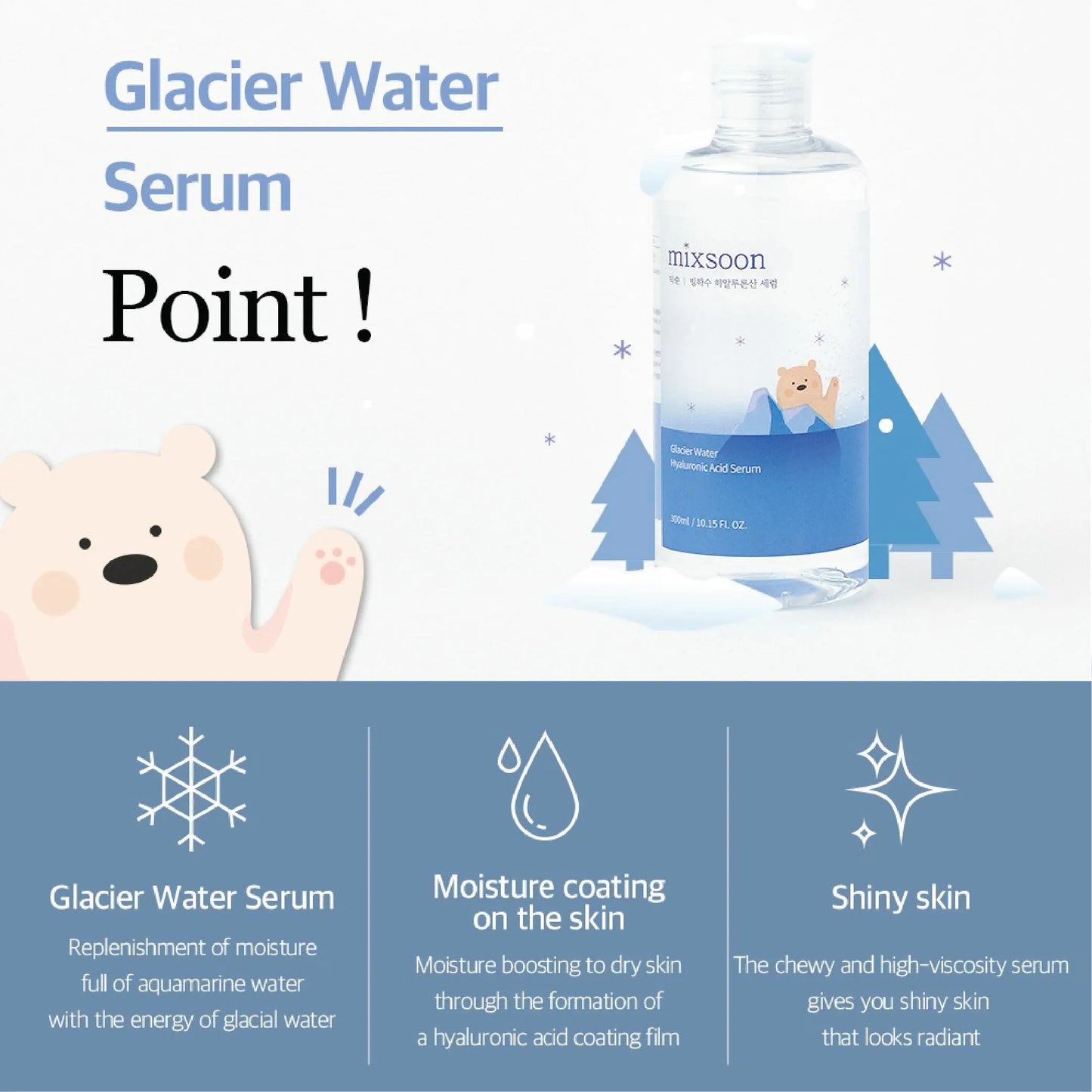 Mixsoon Glacier Water Hyaluronic Acid Serum 300ml