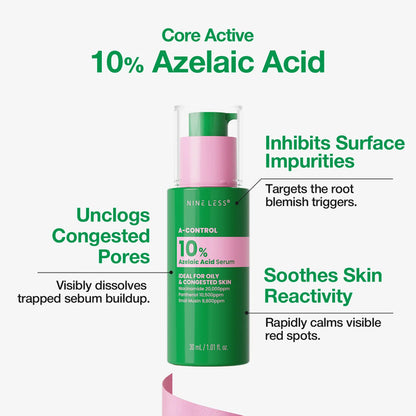 Nine Less A-Control 10% Azelaic Acid Serum 30ml