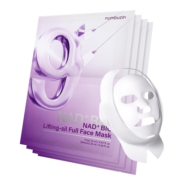 NUMBUZIN No.9 NAD Bio Lifting Full Cover Facial Mask x 4 with Free Lifting Band