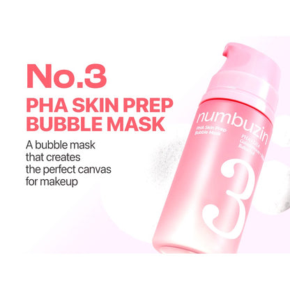 Numbuzin No.3 PHA Skin Prep Bubble Mask - 90ml