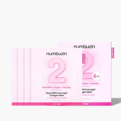 Numbuzin N0.2 Rose PDRN Overnight Mask Box 37g x 4