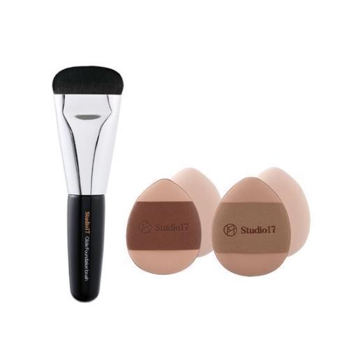 Studio17 Skinfit makeup kit (Foundation Brush + 4 puff + Storage Case)