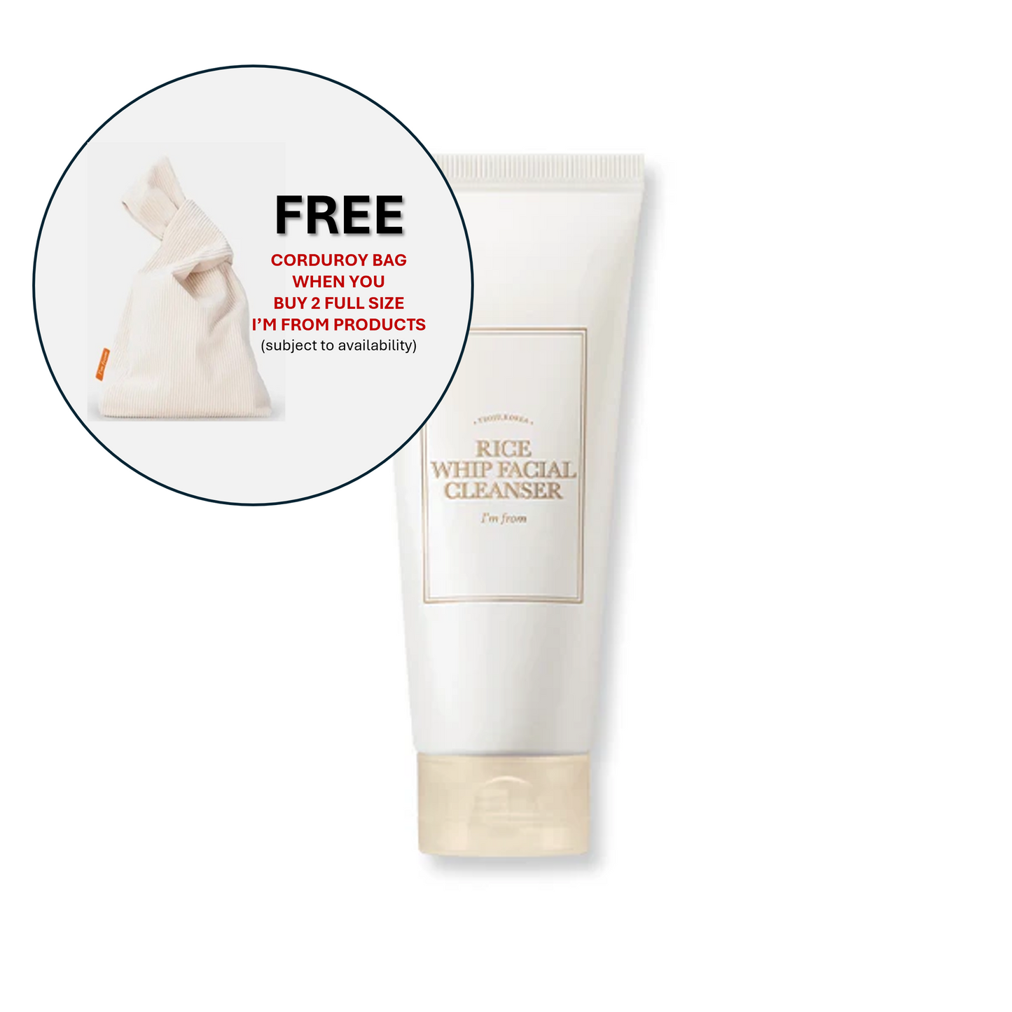 [NEW LAUNCH] I'm From Rice Whip Facial Cleanser 150ml