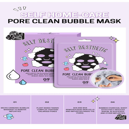 G9 SKIN Self Aesthetic Pore Clean Bubble Sheet Mask - 1 Sheet