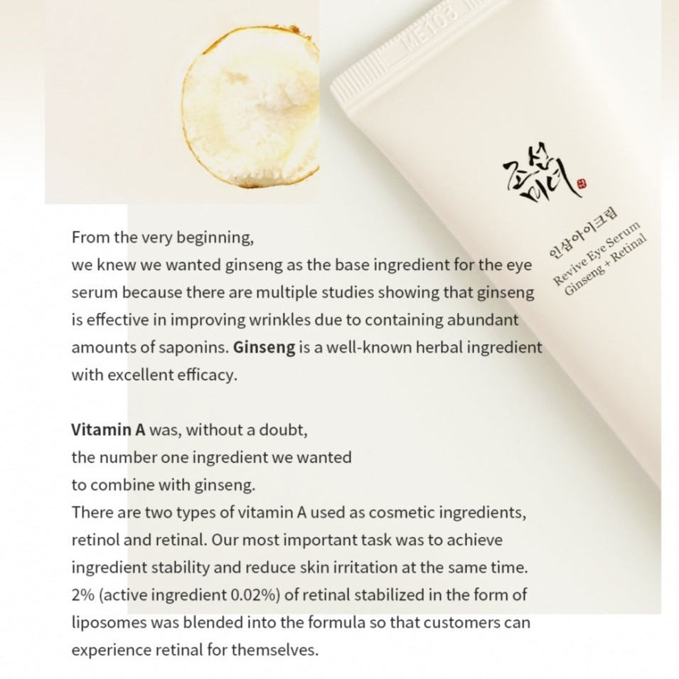 Beauty of Joseon Revive Eye Serum - Ginseng + Retinal - 30ml