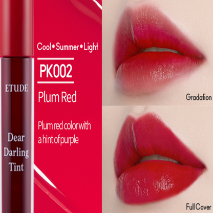 Etude House Dear Darling Water Gel Tint #07 PK002 Plum Red - 5g
